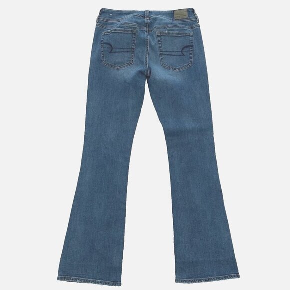 American Eagle Women's 6 Denim Blue Kick Boot Western Causal Low-Rise Jeans - Picture 3 of 3